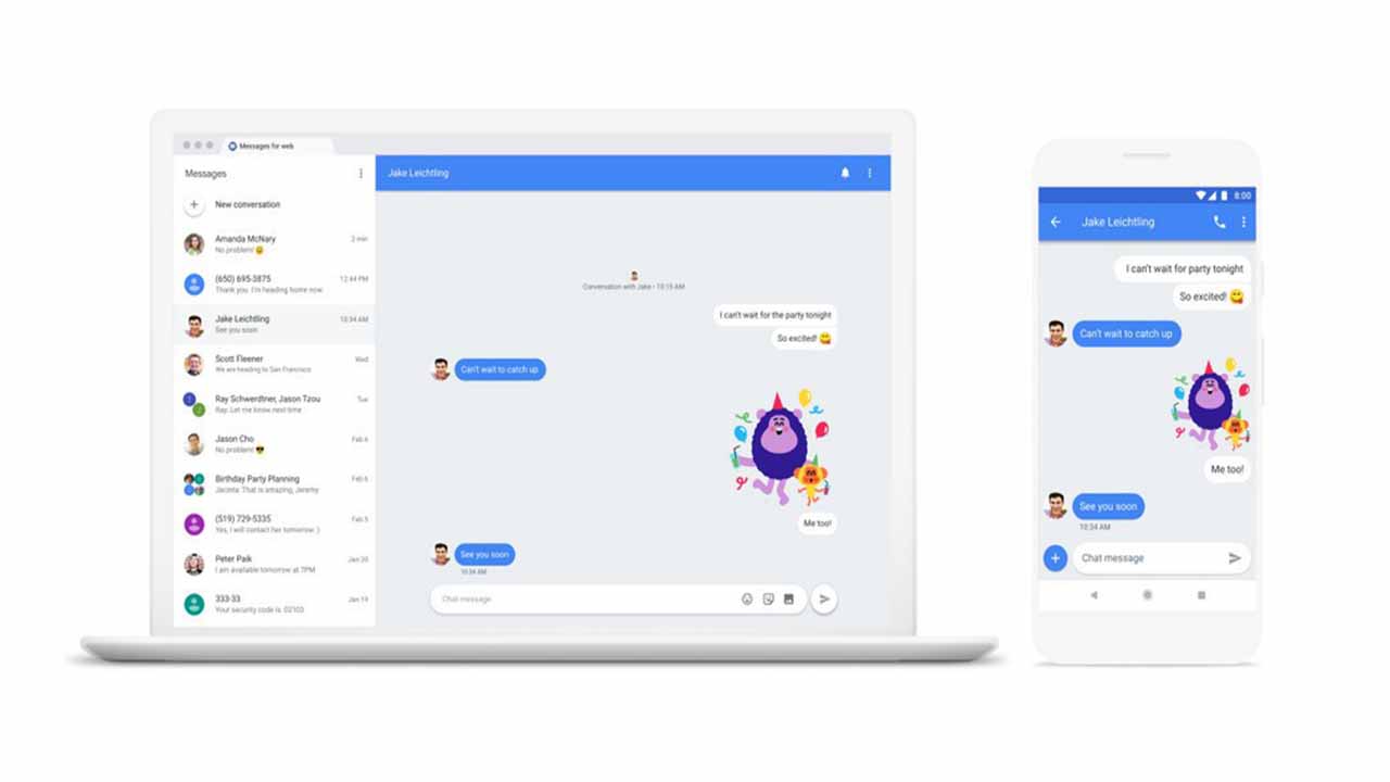 android messages web